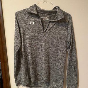 Heathered Grey Under Armour Quarter Zip S/M